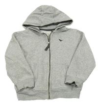 Světlešedá propínací mikina s kapuci Next