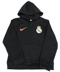 Černá fotbalová mikina s kapucí - Real Madrid Nike