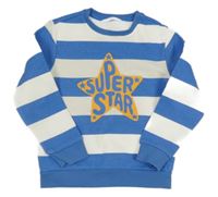 Modro-bílá pruhovaná mikina s hvězdou M&S