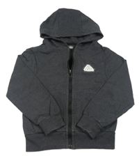 Tmavošedá propínací mikina s potiskem akapucí 