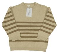 Nové - Béžový pruhovaný svetr H&M
