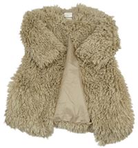 Béžový huňatý podšitý kabát Mayoral