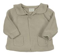 Světlebéžový propínací svetr Next