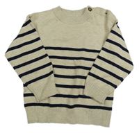 Béžový lehký pruhovaný svetr Matalan