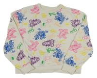 Bílo-barevná mikina - Looney tunes