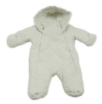 Bílá prošívaná zateplená kombinéza s kapucí George