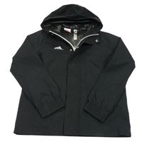 Černá šusťáková funkční bunda s kapucí Adidas
