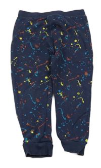 Tmavomodro-barevné vzorované tepláky George 