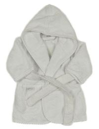 Bílý froté župan s kapucí 