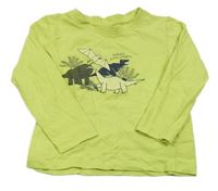 Světlezelené triko s dinosaury Lupilu