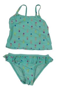 Světlemodré tankini s ananasy Primark 