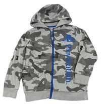 Šedá army propínací mikina PlayStation s kapucí 