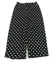 Černé culottes kalhoty s puntíky LC Waikiki