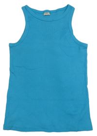 Tyrkysový žebrovaný top F&F