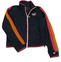 Tmavomodro-oranžovo-růžová sportovní propínací mikina We 