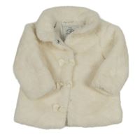 Pudrová kožešinová zateplená bunda s mašličkami George