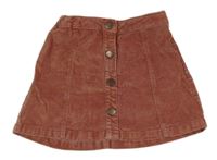 Starorůžová sametovo/riflová propínací sukně Zara 