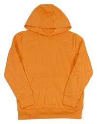 Oranžová mikina s klokankou a kapucí Dunnes