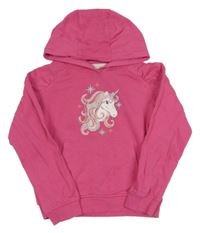 Růžová mikina s jednorožcem a kapucí Mountain Warehouse