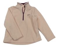 Světlerůžová funkční fleecová mikina Decathlon