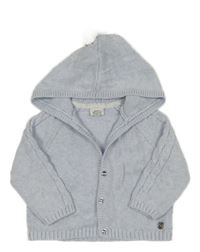 Světlemodrý propínací svetr s kapucí River Island