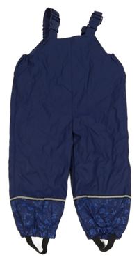 Tmavmodré podšité nepromokavé laclové kalhoty Kiki&Koko