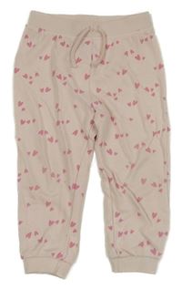 Světlerůžové tepláky se srdíčky Primark