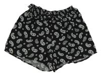 Černé lehké kraťasy se vzorem C&A