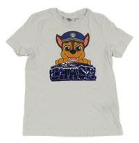 Bílé tričko s Chasem a překlápěcími flitry Nickelodeon