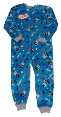 Modrý chlupatý overal s Thomasem Mothercare