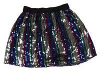 Černá lehká sukně s flitry Primark