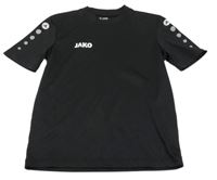 Černé sportovní funkční tričko s logem Jako 