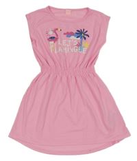 Neonově růžové šaty s plameňákem Kiki&Koko