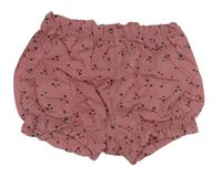 Starorůžové paper bag kraťasy se srdíčky H&M
