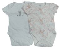 2x - Body - Bílé se lvem zn. George, bílo/růžové vzorované s hvězdičkami zn. F&F