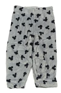 Světlešedé plyšové kalhoty s Mickey zn. Disney