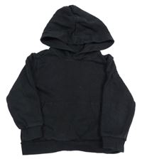 Černá mikina s kapsou a kapucí H&M