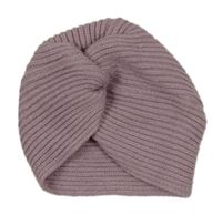 Starofialová melírovaná žebrovaná úpletová turbanová čepice PRIMARK