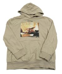 Béžová mikina s Yodou - Star Wars a kapsou a kapucí C&A