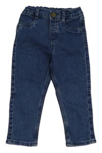 Modré skinny teplákové rifle H&M