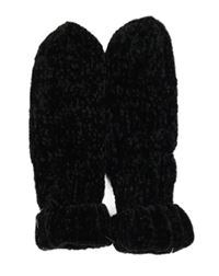 Nové - černé žinylkové palcové rukavice 