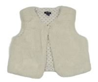 Smetanová kožešinová podšitá vesta KIABI