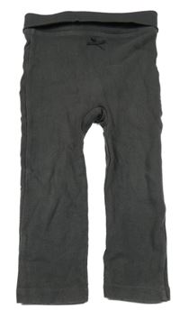 Tmavošedé žebrované turecké legíny s mašličkou Nutmeg