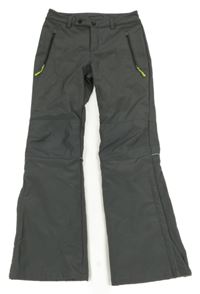 Tmavošedé softshellové kalhoty crane