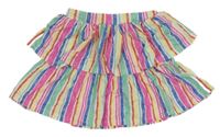 Barevná pruhovaná vrstvená sukně St. Bernard