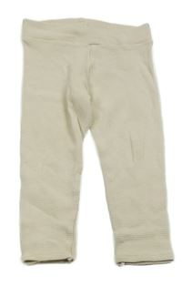 Smetanové žebrované teplákové legíny