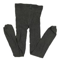 Tmavošedé melírované punčocháče H&M