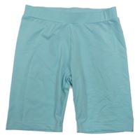 Světlemodré elastické legínové kraťasy 