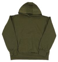 Tmavokhaki mikina s kapsou a kapucí