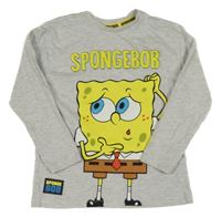 Světlešedé melírované triko se SpongeBobem PRIMARK